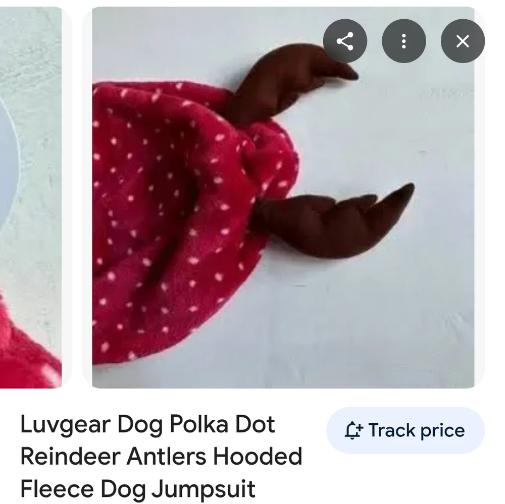 The LuvGear Red Polka Dot Reindeer Fleece Dog Pajamas in size S are cozy